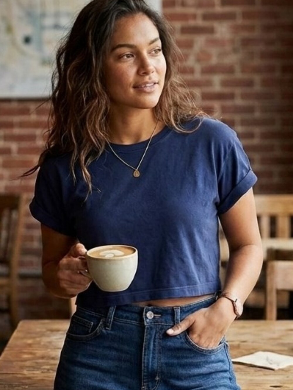PINK Victoria's Secret Navy Graphic Logo Tee